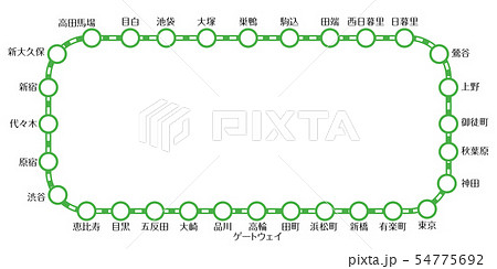 路線図 東京 鉄道路線図 地図のイラスト素材