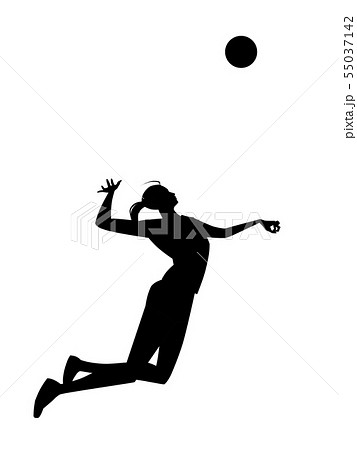 スパイク バレーボール イラスト 球技の写真素材