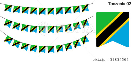 タンザニア国旗のイラスト素材
