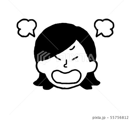 激怒 顔のイラスト素材