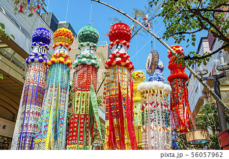 仙台七夕まつりの写真素材