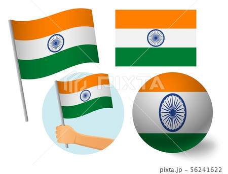 インド国旗のイラスト素材