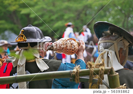 法螺貝 祭りの写真素材