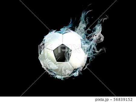 ボール 炎 サッカー サッカーボールのイラスト素材