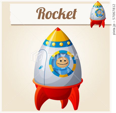 宇宙船 ロケット 模型 可愛いのイラスト素材