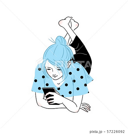 寝転ぶのイラスト素材