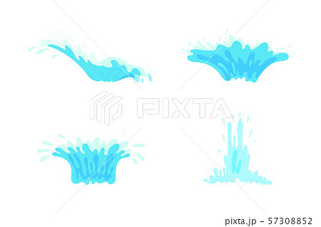 液体 水 跳ねる 水滴のイラスト素材
