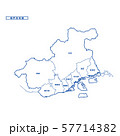 東京23区地図 シンプル白地図 市区町村のイラスト素材