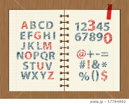 English イングリッシュ 英語 落書き帳のイラスト素材