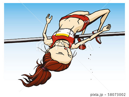 走高跳のイラスト素材