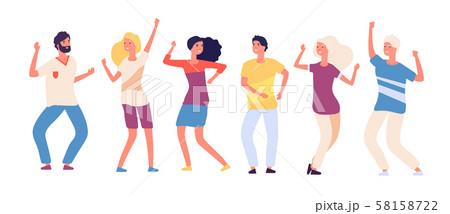 ダンス マンガ しあわせ 喜ぶのイラスト素材