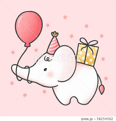 動物 風船 ぞう ゾウのイラスト素材 - PIXTA