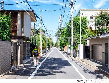 成城学園 高級住宅街の写真素材