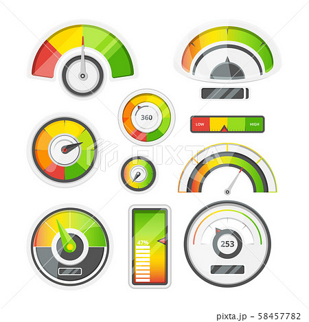 タコメーターのイラスト素材