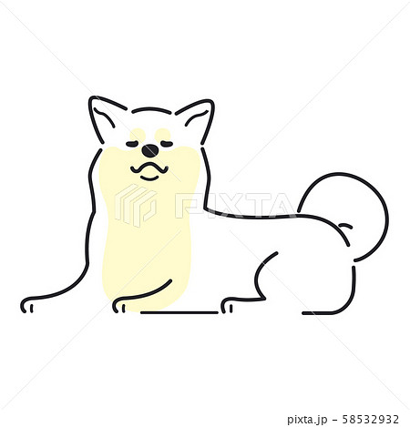 秋田犬のイラスト素材