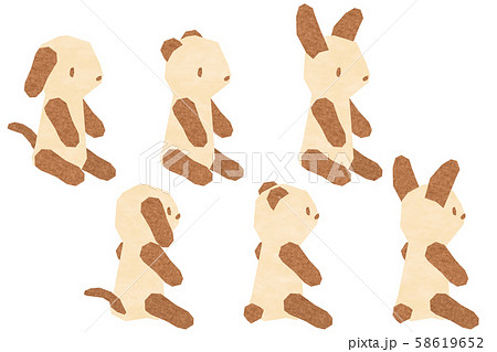 人形 うさぎ 動物 アンティークの写真素材