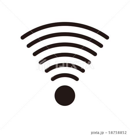 Wi Fi Wifi ワイファイ アイコン モノクロのイラスト素材