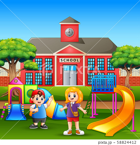 校庭のイラスト素材 校庭のイラスト素材