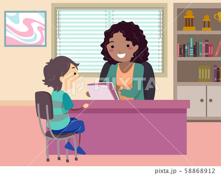 スクールカウンセラーのイラスト素材