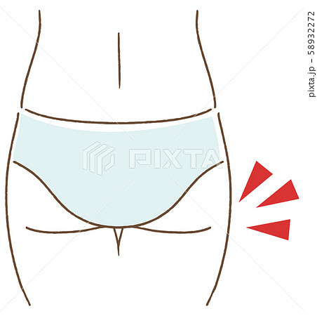 垂れ尻の写真素材