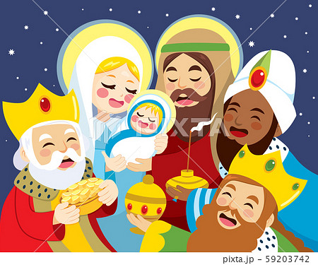 キリスト 誕生 イエスキリスト 神聖なのイラスト素材