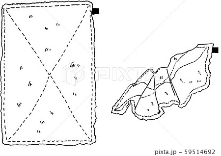 ふきんのイラスト素材