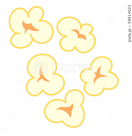 ポップコーン はじける ポップ 弾けるのイラスト素材