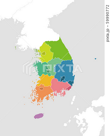 地図 朝鮮 ソウル イラストのイラスト素材