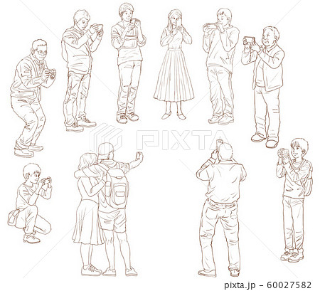 中腰のイラスト素材 Pixta