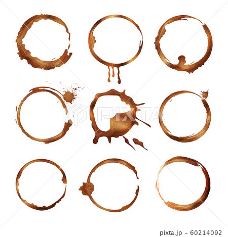 コーヒー 染み 汚れ しみのイラスト素材