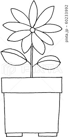 植物 イラスト 植木鉢 愛情のイラスト素材