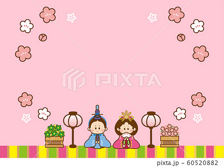 背景 壁紙 ひな祭り ひな人形の写真素材