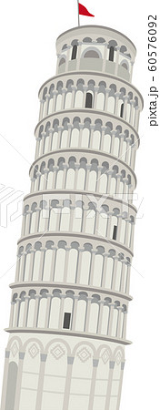 ピサの斜塔 イタリアのイラスト素材