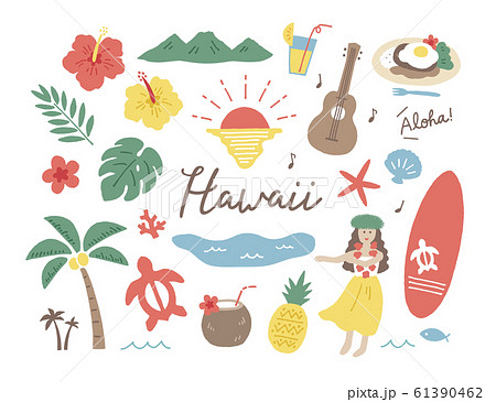 ハワイアンのイラスト素材