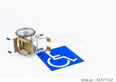 車椅子マークの写真素材