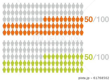 男女割合のイラスト素材