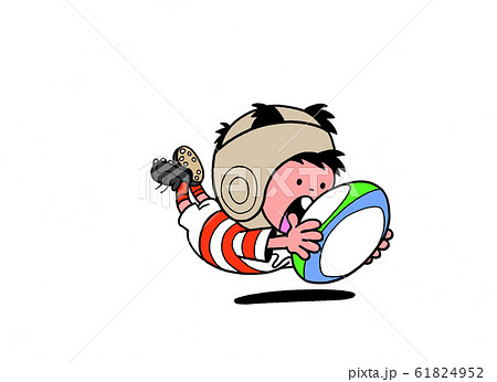 ラグビーボールのイラスト素材