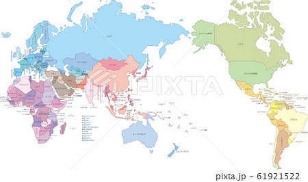 ベクター 地図 世界 世界地図のイラスト素材