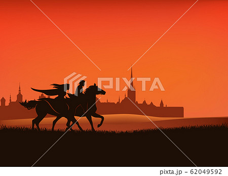 プリンス 王子 王子さま 乗り物のイラスト素材