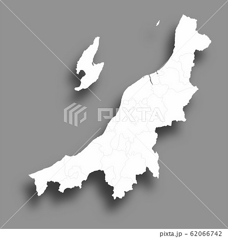 新潟地図のイラスト素材