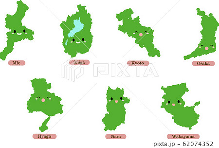 奈良 奈良県 地図 ベクターの写真素材