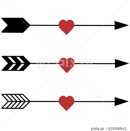 ハート 矢 アイコン ダーツのイラスト素材