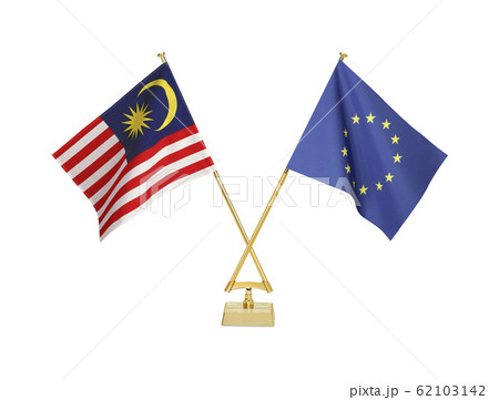 マレーシア国旗の写真素材