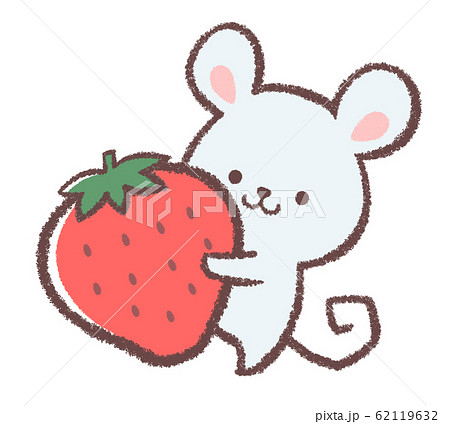 苺 いちご イチゴ 手書きのイラスト素材