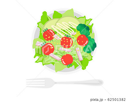 野菜サラダのイラスト素材