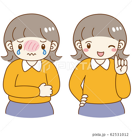 泣く ポーズの写真素材