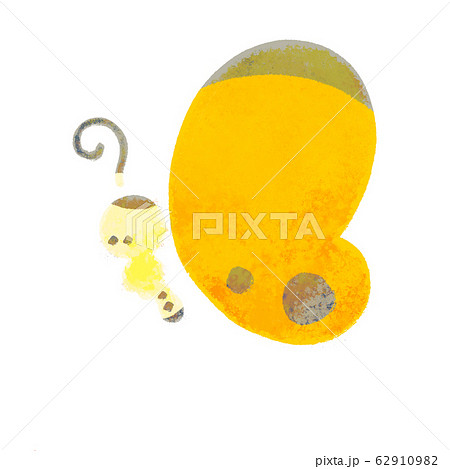 ゆるふわかわいいちょうちょのイラスト素材