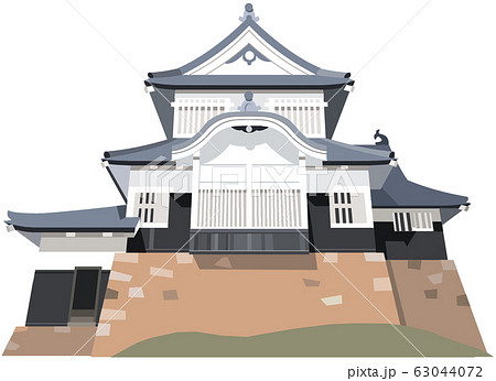 岡山城のイラスト素材