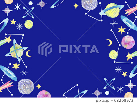 星 宇宙 ポップ 柄の写真素材