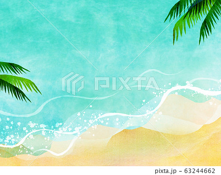 海 背景イラスト キラキラ 夏休みのイラスト素材